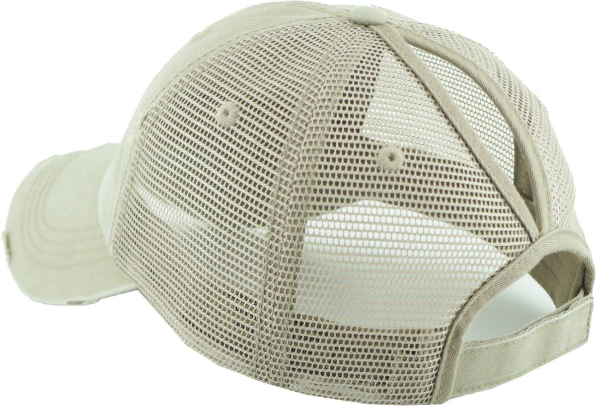 KBETHOS – Boné de beisebol - Mulher por atacado – Boné ajustável de malha com abertura para rabo de cavalo40