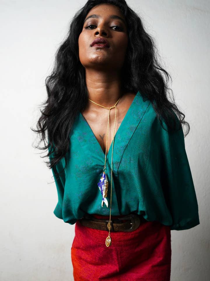 Annahmol - Wholesale Blouse - Women's - Vintage Silk Kimono Top: Free Size: BEST SELLERĀ : OOAK4