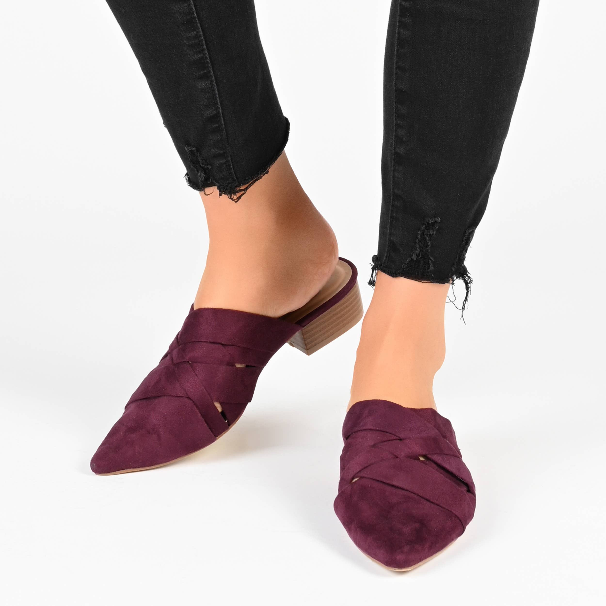 Journee - Wholesale Mules - Women's - Kalida Kitten Mule Flats In Faux Suede11