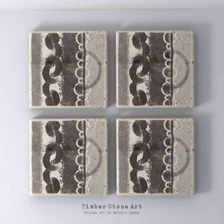 MAIN_ABS74_260 - Set di 4 sottobicchieri in pietra naturale per la vendita all'ingrosso da parte di Timber Stone Art