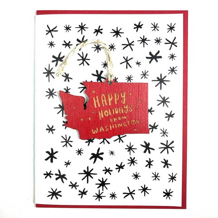 Happy Holidays from Washington Ornament w/Card for wholesale by SnowMade