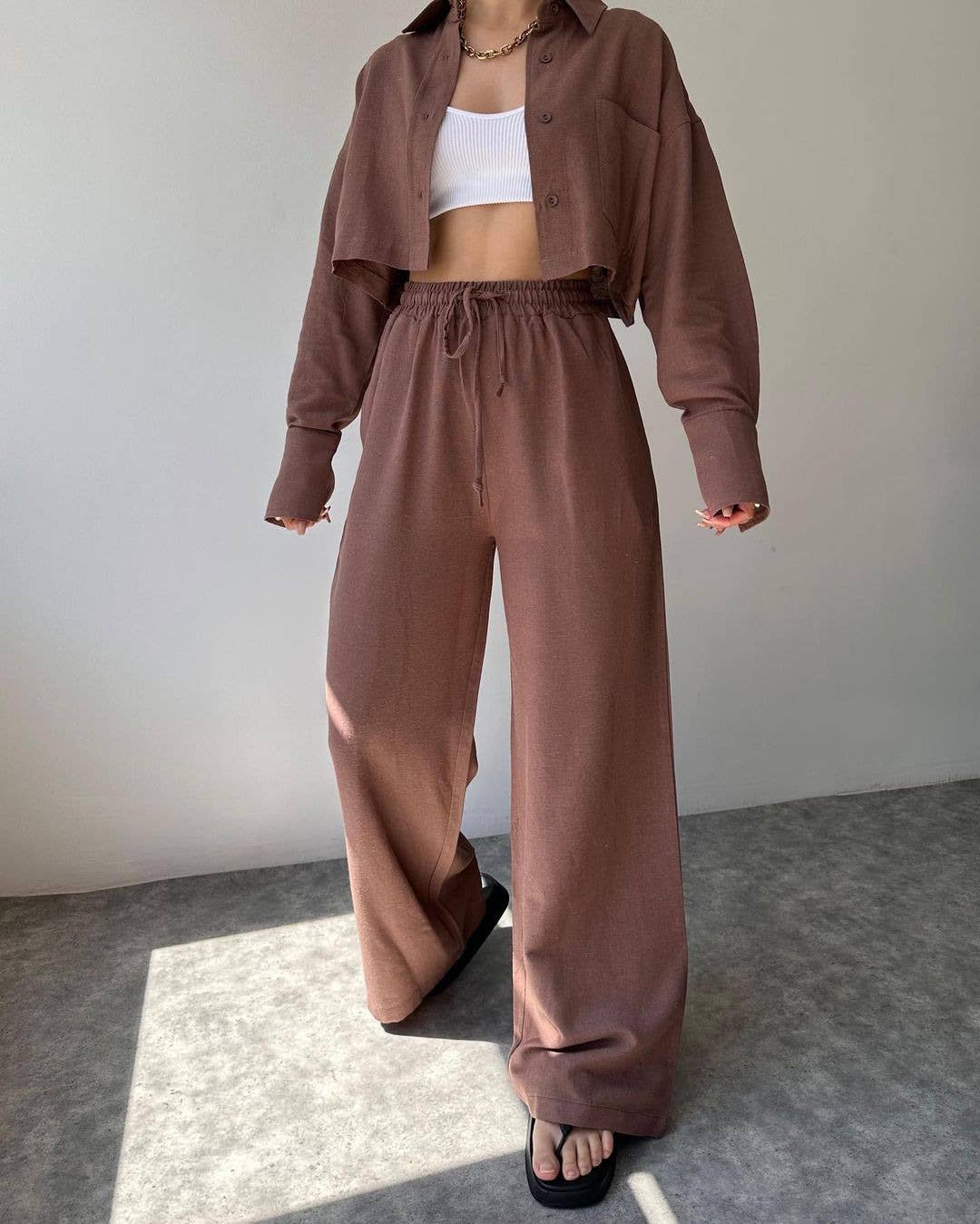 Sweetkama - Wholesale Top & Pant Set (NOT Loungewear) - Women's - Sweetkama Ladies Solid Color Top & Pant Daily Set6