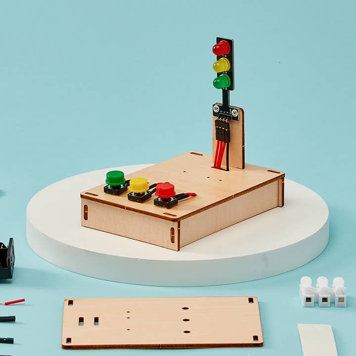 Alicorn Inc. – wholesale DIY-pysselkit - Barn – Trafikljus DIY-kit - Pedagogisk STEM-leksak, hantverkssats