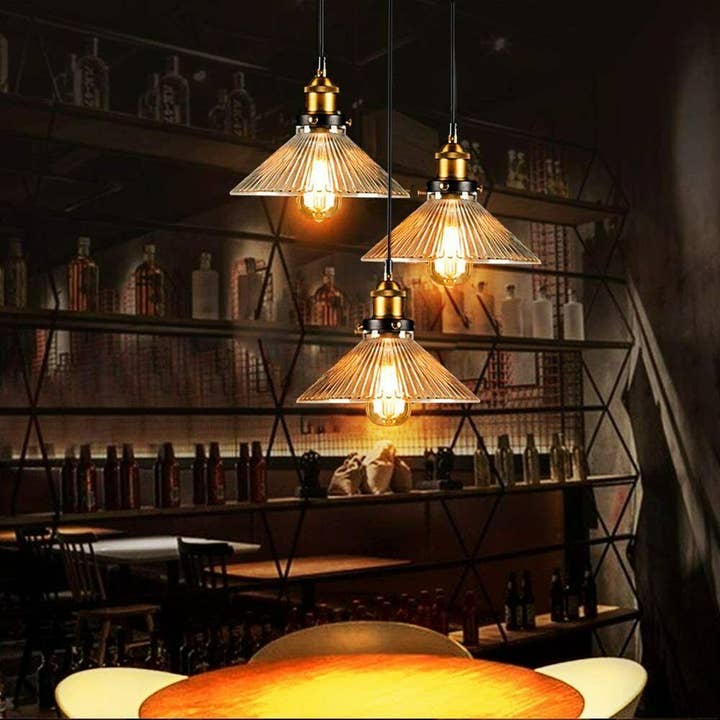 Ledsone – wholesale Chandelier/hanging light – Industrial Suspended Ceiling Lights Style Glass Pendant Lamp ~14191