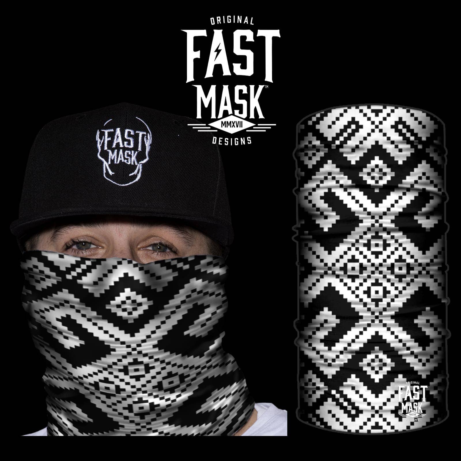 Live Fast Gear – Engroshandel Rørhalstørklæde/halstørklæde med hætte – unisex – The Maze Neck Gaiter - * Nu med syede kanter*2