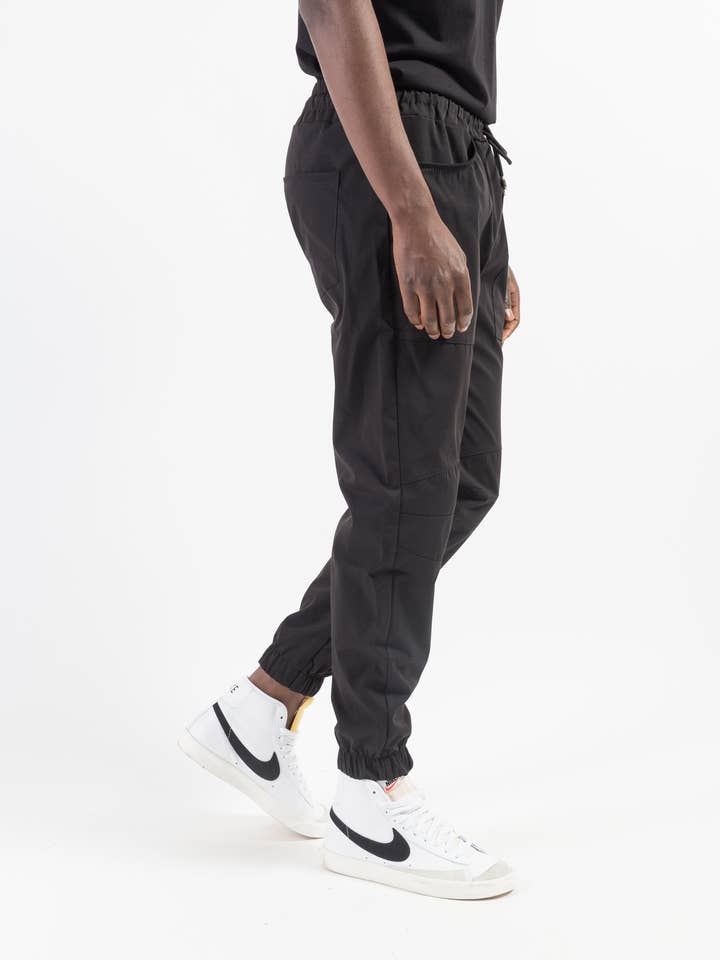 Pantalon Jogging avec Surpiqures Uni - Beige pour la vente par AARHON