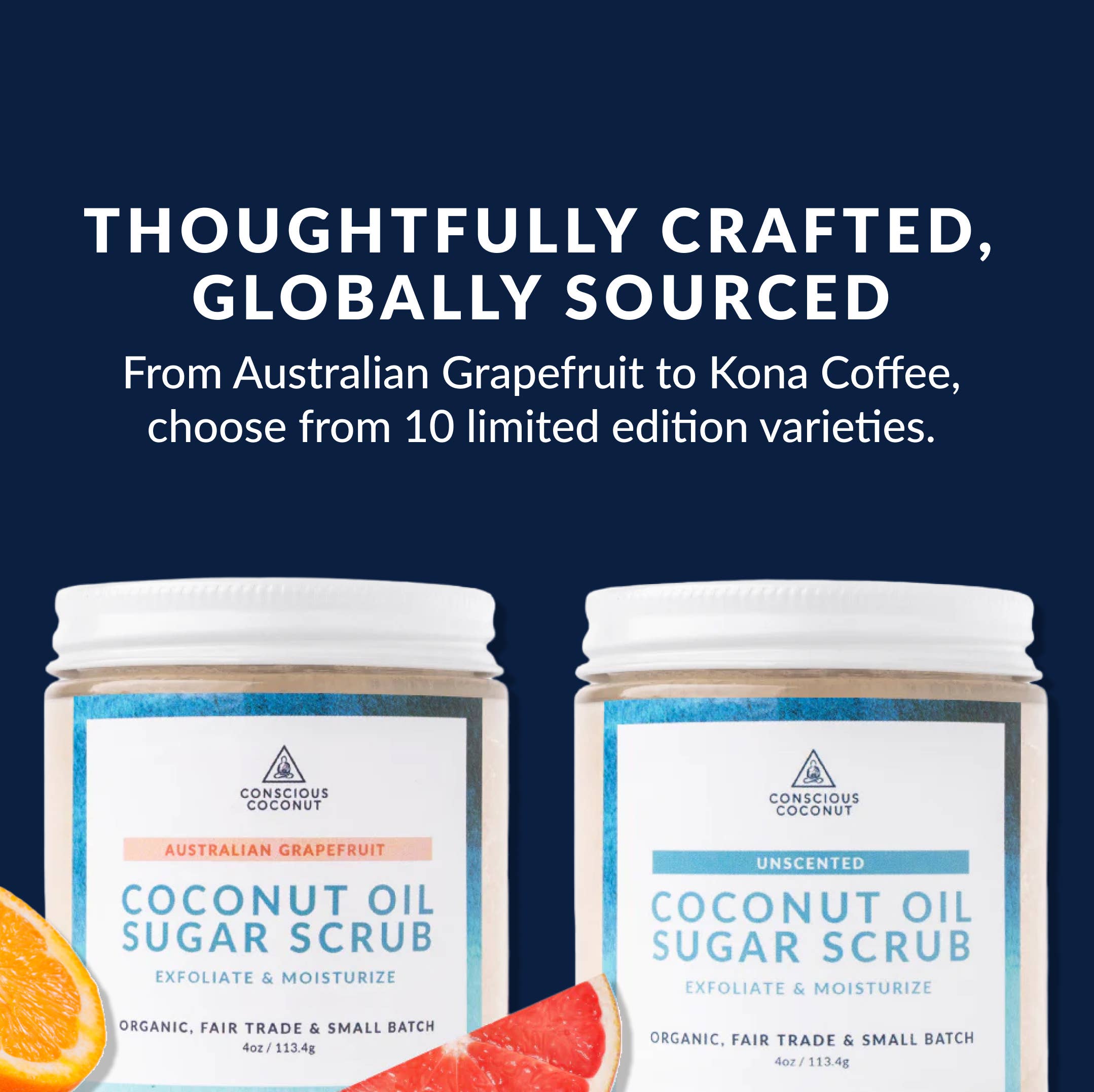 Conscious Coconut - Wholesale Body Scrub/Exfoliant - Coconut Oil Sugar Scrub: Small Batch Made to Order
8