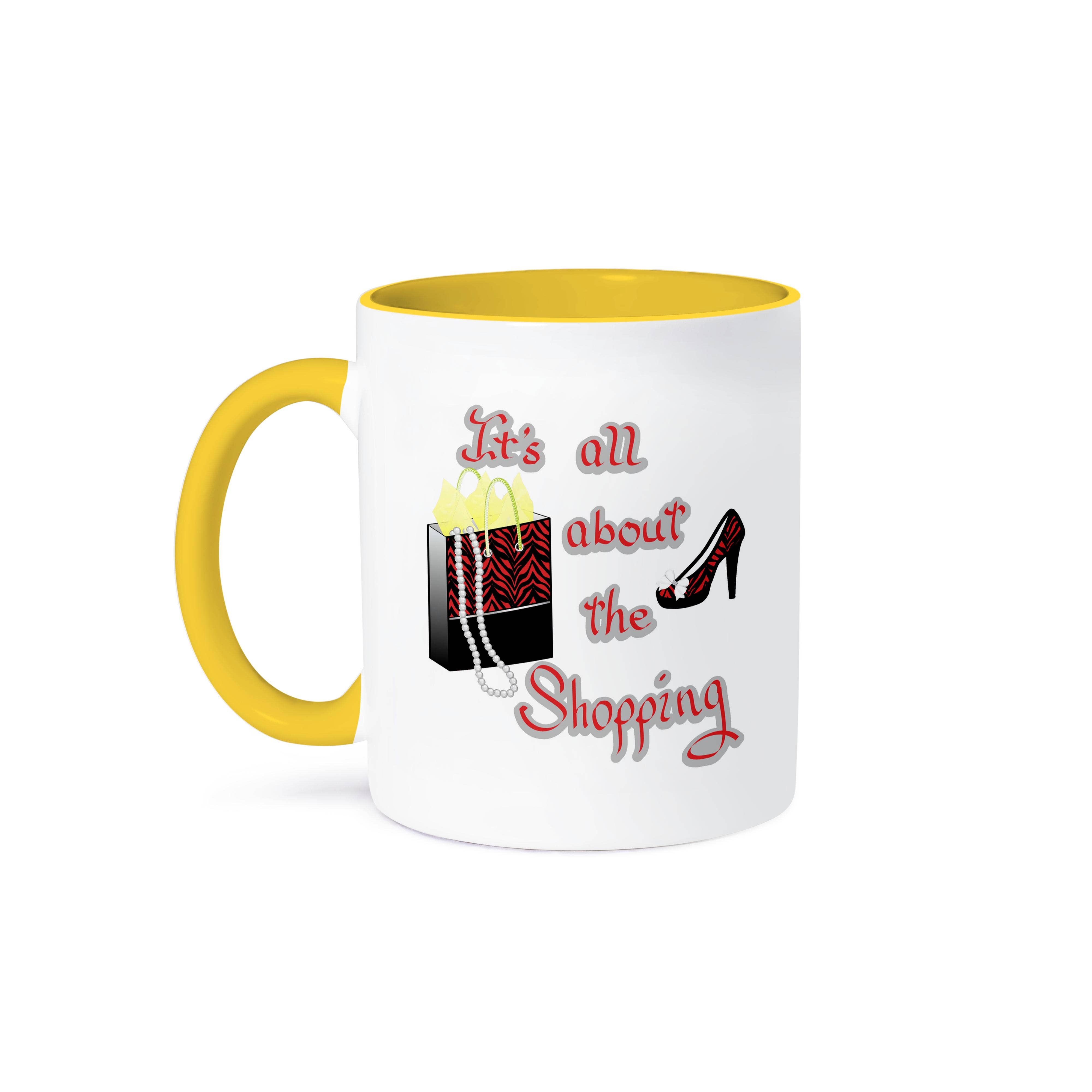 3dRose – wholesale Coffee mug – 3dRose, Red Zebra Print Bag and High Heels Its All About the Shopping, Mug0
