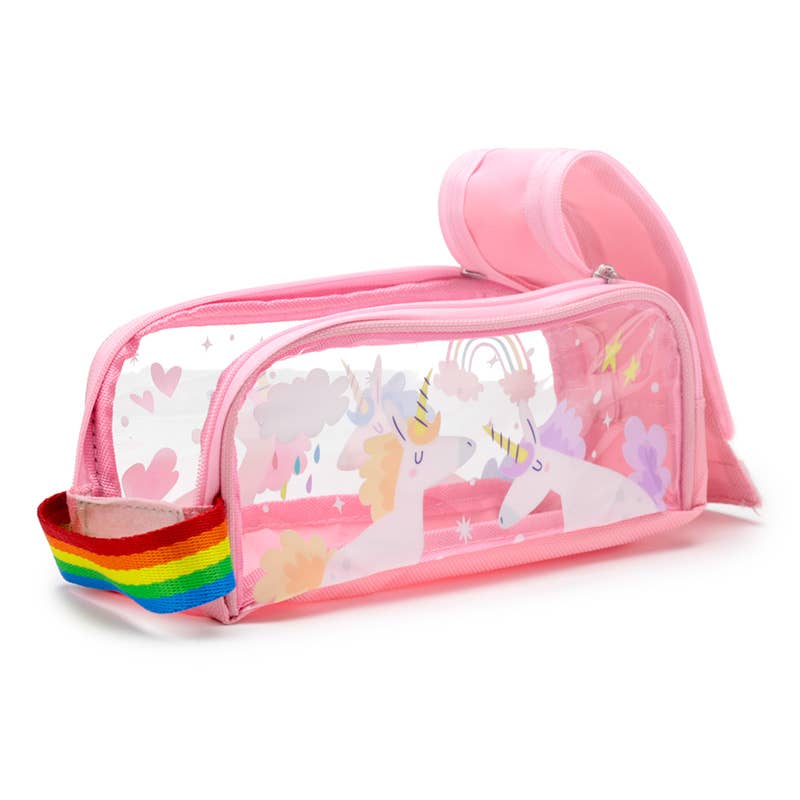 Puckator Ltd – Bolsa/estojo para lápis por atacado – Estojo Unicorn Magic Clear Janela1