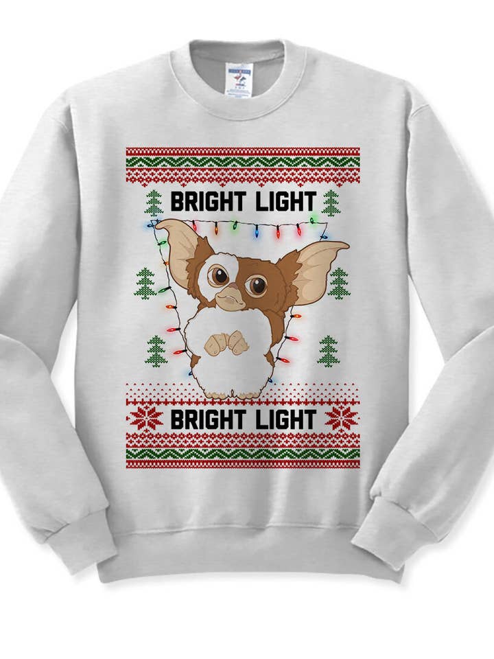 Ash Bright Light Christmas Sweater - Gremlins Gizmo Sweatshirt for wholesale on Faire