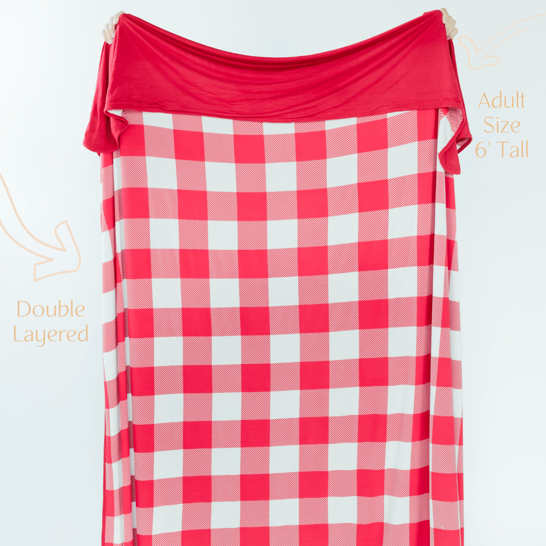 Pipermoon – Großhandel Überwurfdecke – Buffalo Erwachsenen-Wickeldecke - (Rot)3