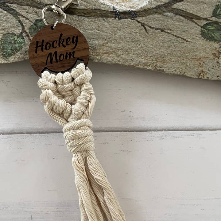 Chickadee Creations - Wholesale Keychain - Women's - Boho Macrame key chain keychain … hockey mom
