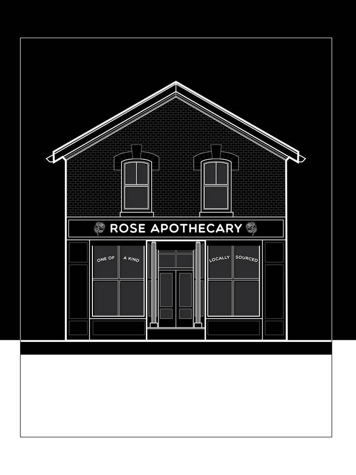 Rose Apothecary - Schitts Creek for wholesale by Lucky Skye Graphics
