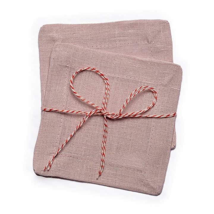 Organisk linned cocktail serviet sæt med 2 for engroshandel hos Darling Spring