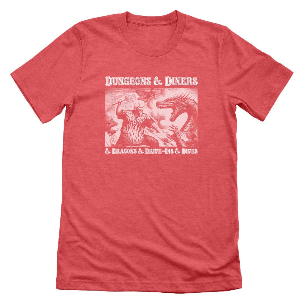 Let's Get This Thread - Wholesale Screen Printed T-Shirt - Unisex - Dungeons and Diners and Dragons and Drive Ins and Dives Vintage12