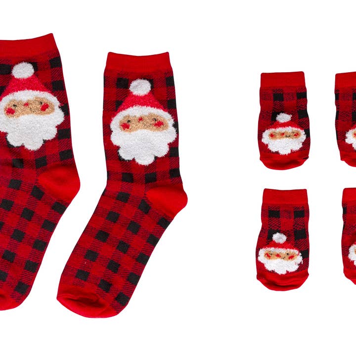 Pearhead - Wholesale Pet Socks - Dog - Human and Dog Matching Christmas Sock Set, Santa