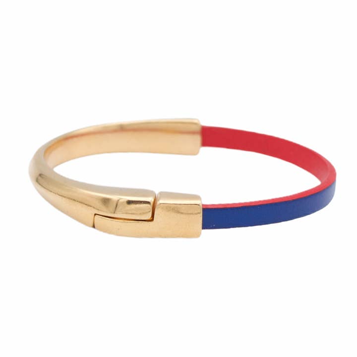 Araracuara - Wholesale Bangle Bracelet - AMACAYACÚ leather bracelet (gold) with magnetic clasp3