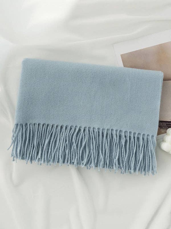 VividLux – wholesale Scarf – Women's – Keep Warm Solid Color Tasseled Shawl&Scarf20