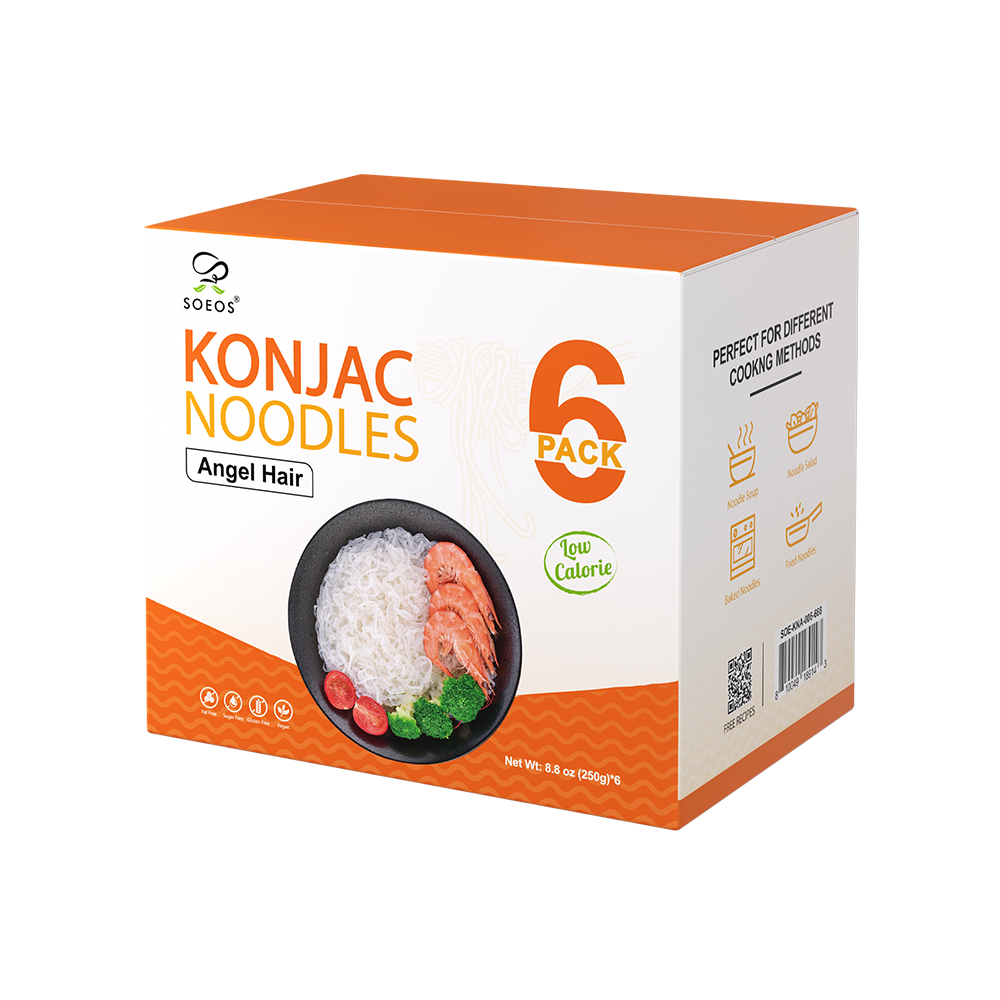 soeos – wholesale Pasta – Soeos Konjac Noodles, Angel Hair Pasta, 8.8 oz (250g)*6 Pack1