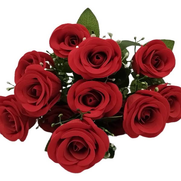 Cubby House by Malmar - Wholesale Decorative figurine - 50cm 12 Head Red Rose Bouquet0