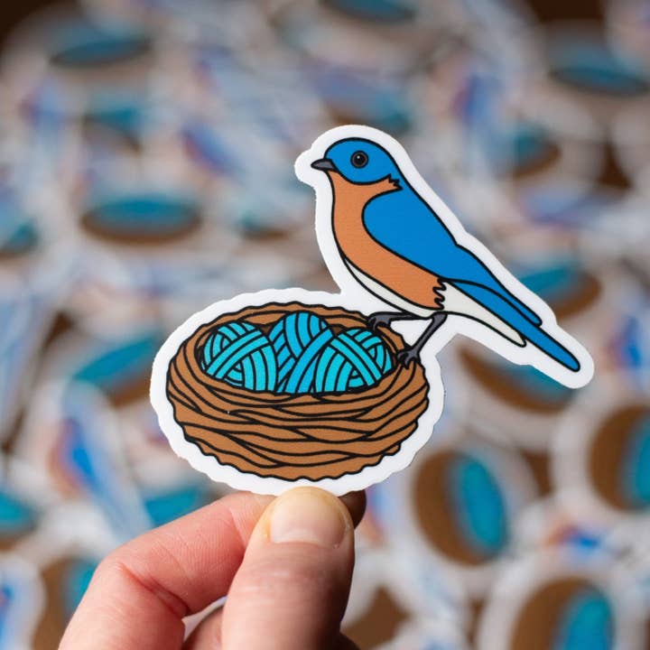 Camp Stitchwood - Wholesale Sticker - Bluebird Nest Sticker1