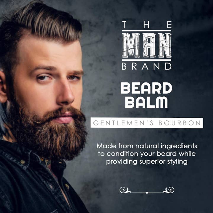 The Man Brand – wholesale Beard styling product – Gentlemen's Bourbon Beard Balm5