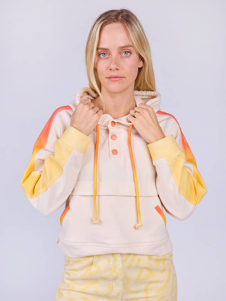 Daybreak Ollie Crop Hoodie for wholesale by Mokuyobi