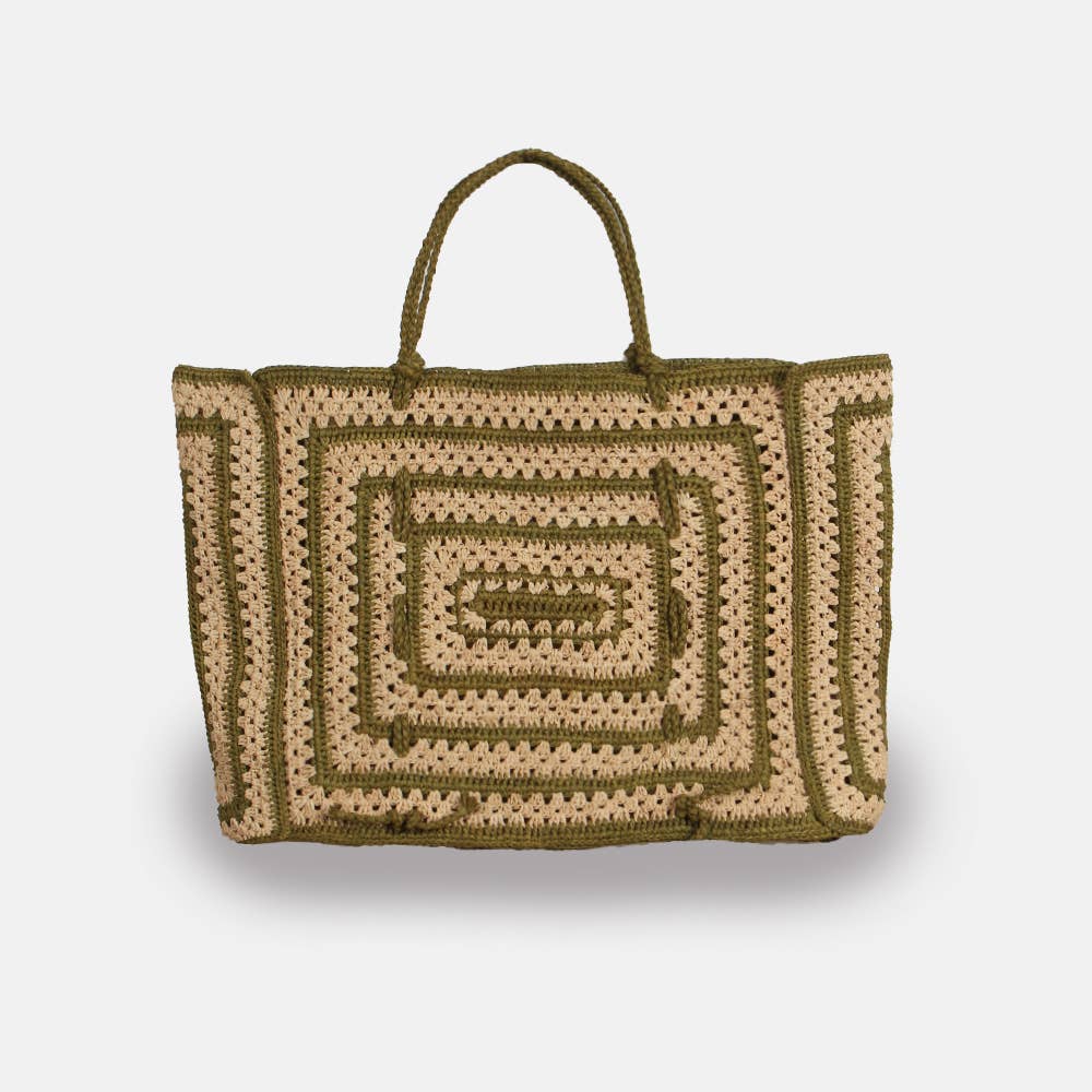 SANS-ARCIDET PARIS - Wholesale Tote Bag - Women's - Coco - Two-tone raffia tote bag7