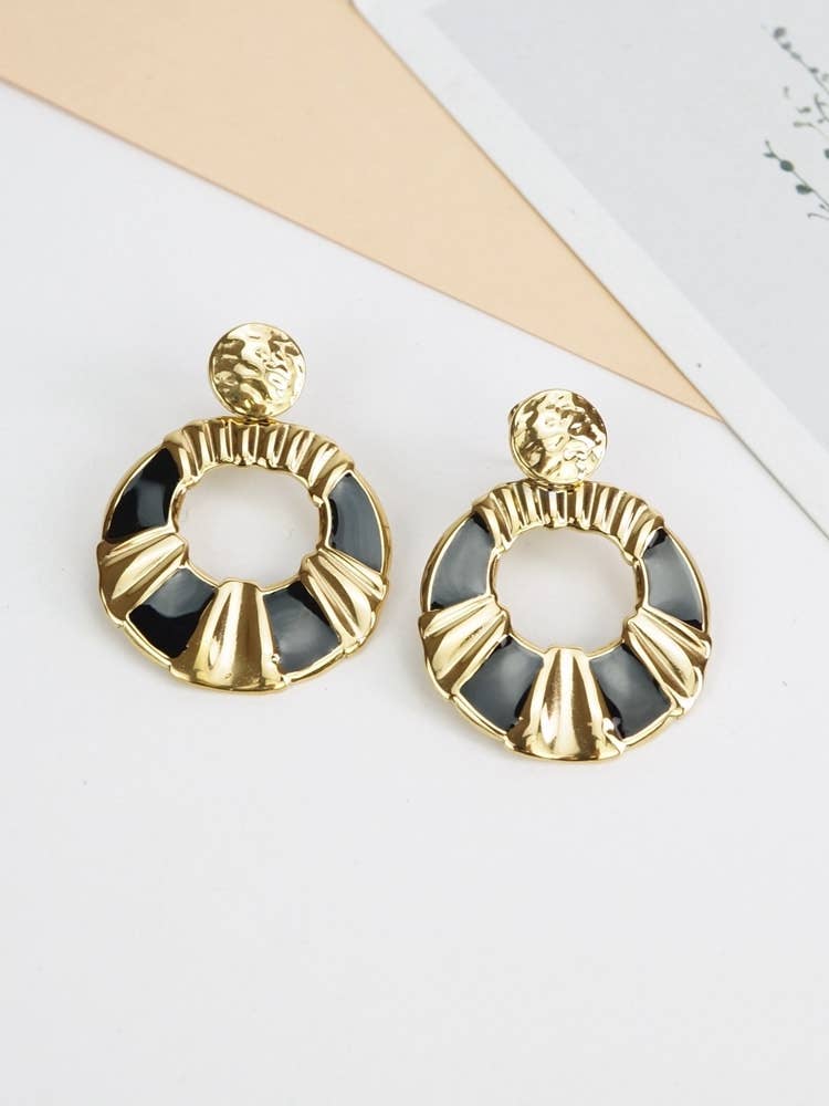 guld Vintage örhängen i rostfritt stål för wholesale på Faire1