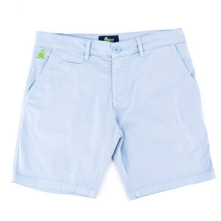 BLÅ Ljusblå groda Chino Shorts för wholesale på Faire