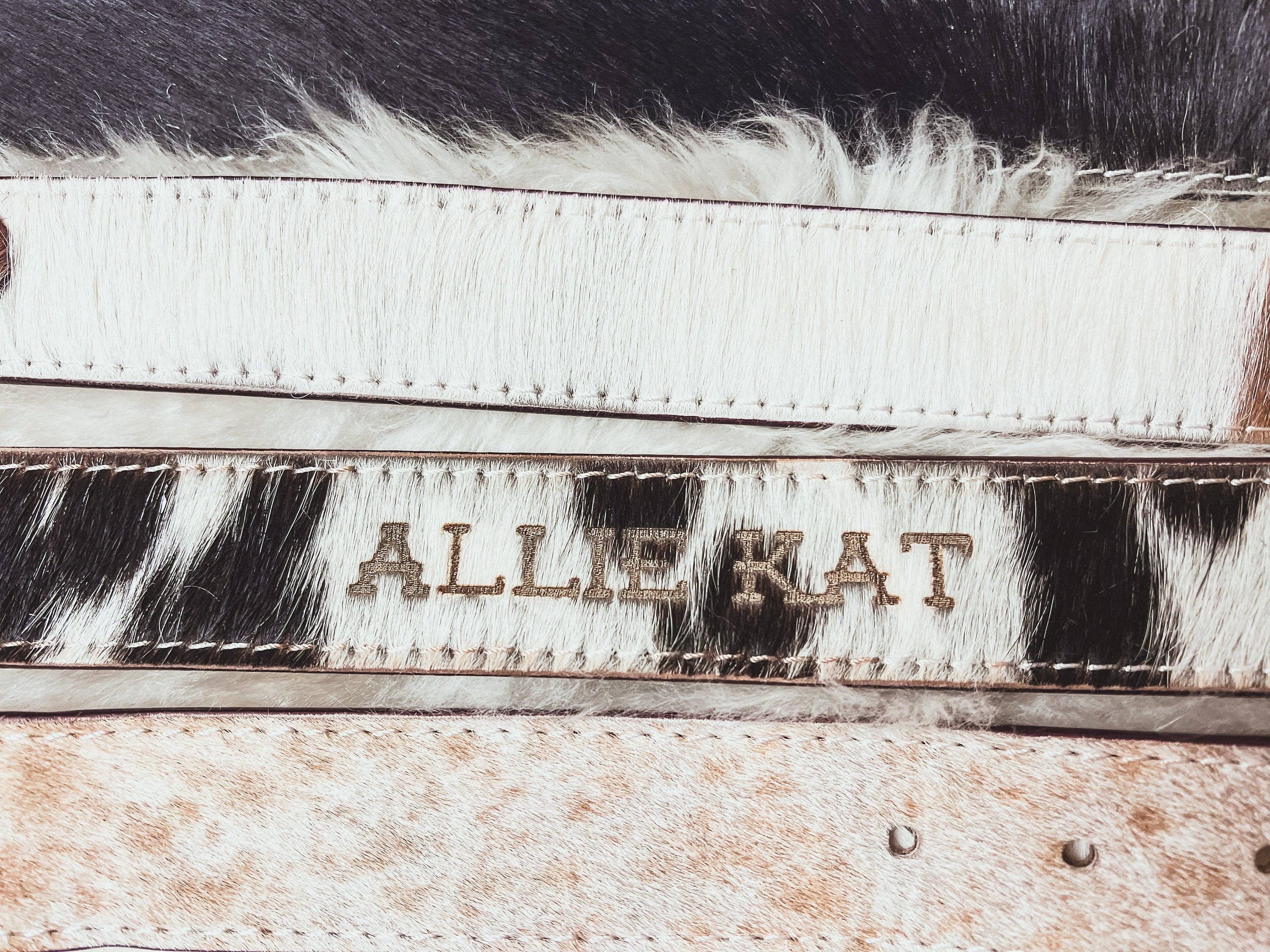 The Sterling Gypsy - Wholesale Belt - Women's - Custom Farm Brand Name/Initials/Monogram Cowhide Western Leather Belt with silver buckle and tip2