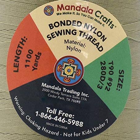 Mandala Crafts – Engroshandel Tråd – Mandala Crafts Bonded Nylon Tråd til Syning Læder, Polstring, Jeans og Vævning Hår; Heavy-Duty