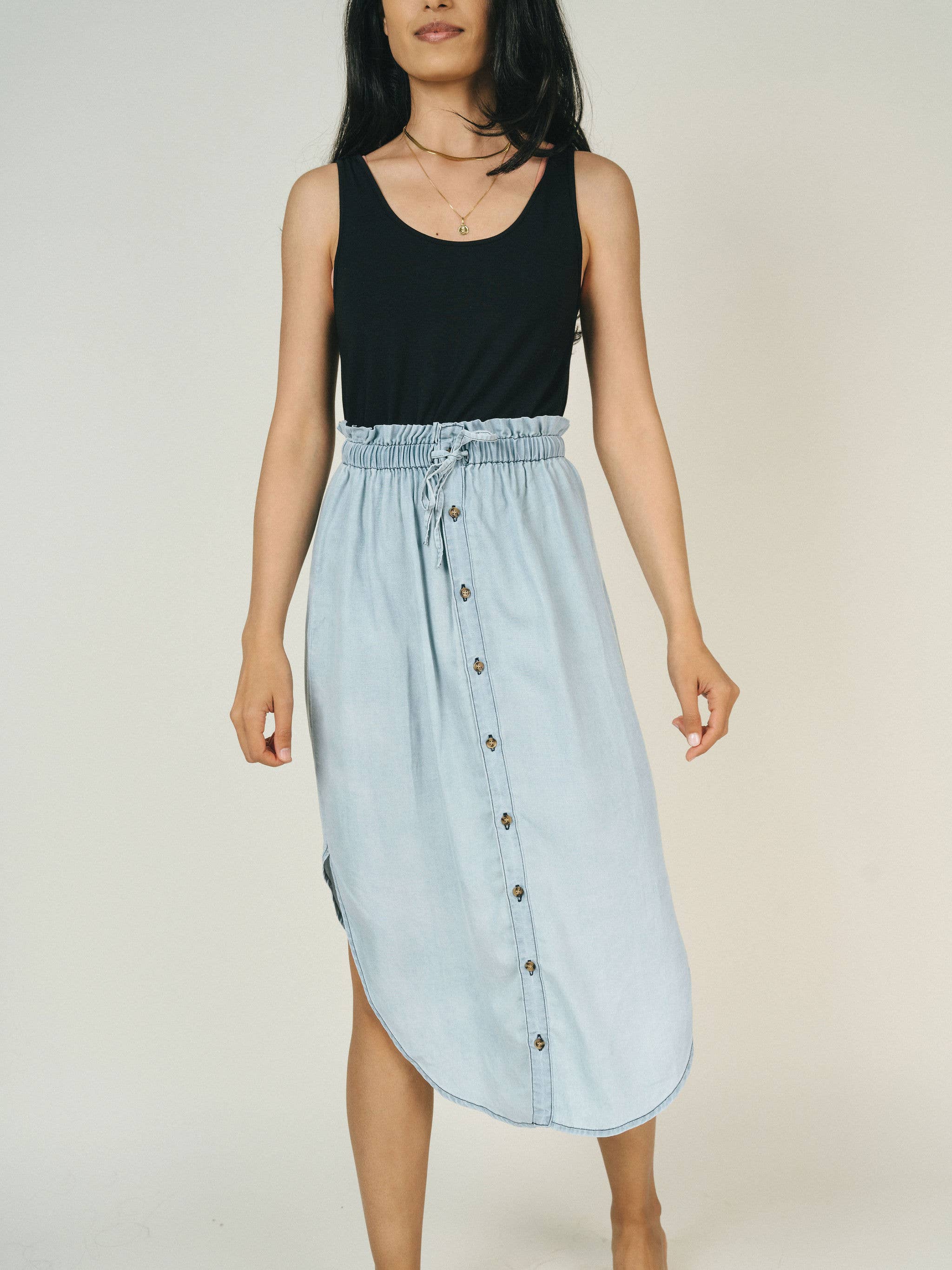 [RRACE] / ☆ Summer Full Skirt / Ivory Wholesale SS24 - Gambit Skirt - Summer Wash for your store