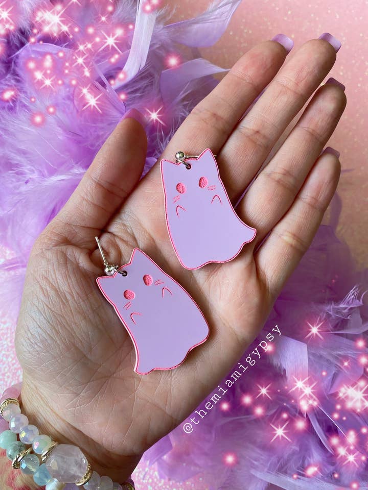 Kawaii Kitty Spöke Örhängen för wholesale av Cosmic lovely