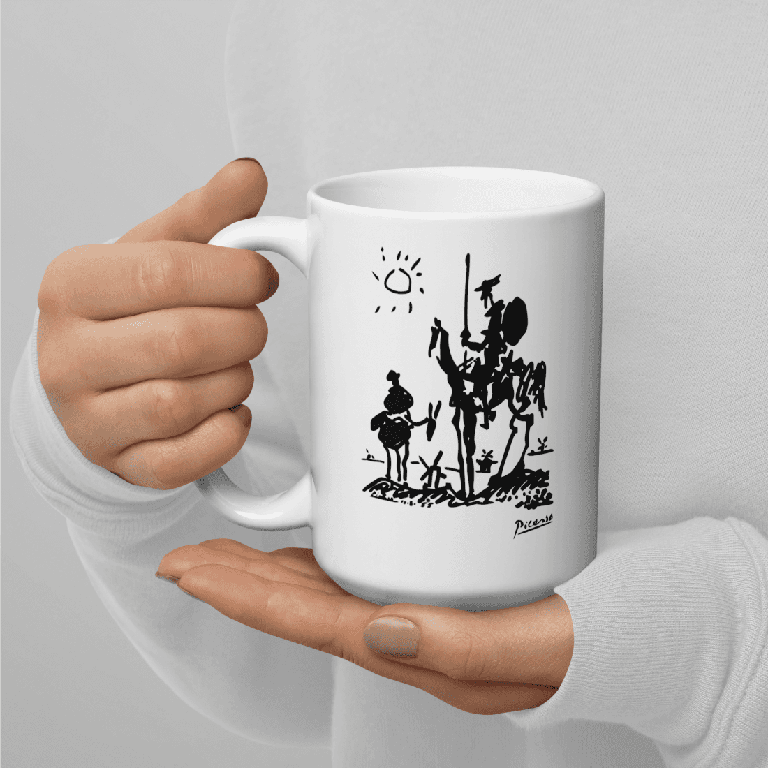 Art-O-Rama Shop - Vente Tasse à café - Tasse Pablo Picasso Don Quichotte de La Mancha, œuvre de 19557