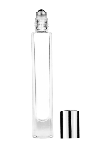 Best Bottles - Vente Supports pour huile essentielle - Grande bouteille en verre cylindrique transparent avec bille roulante en métal-9 ml2
