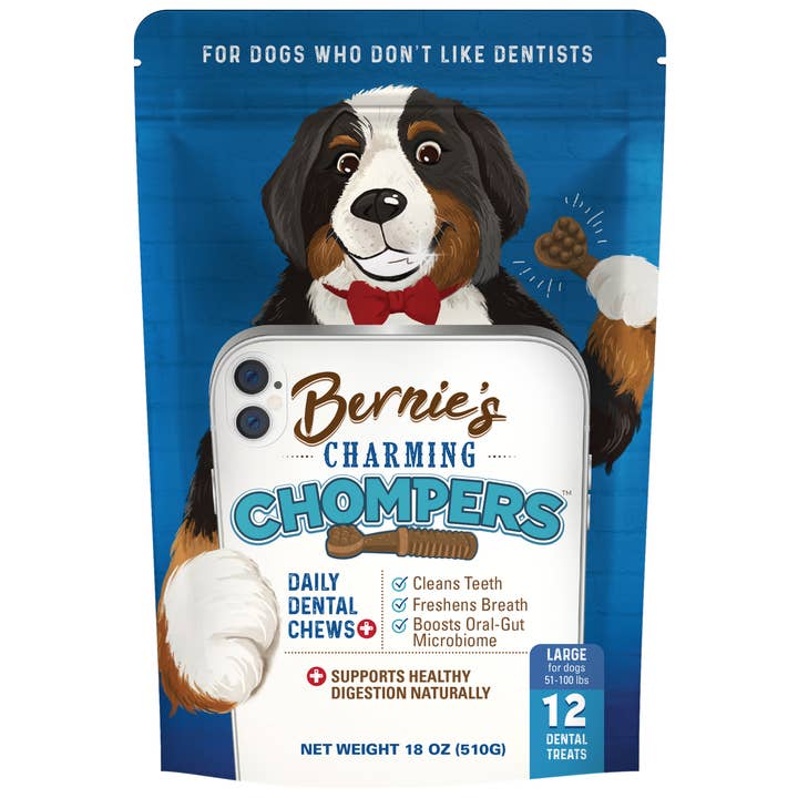 Bernie's Perfect Poop - Wholesale Pet Treats - Dog - Bernie's Charming Chompers - 18 oz Large Dogs