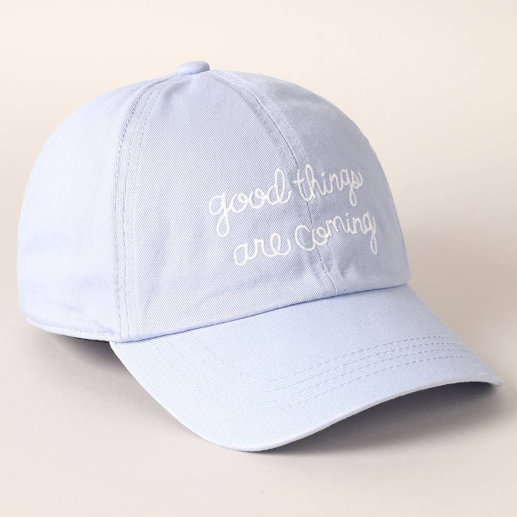 Fashion City – wholesale Baseball cap – Women's – Good Things Are Coming Embroidered Baseball Cap12