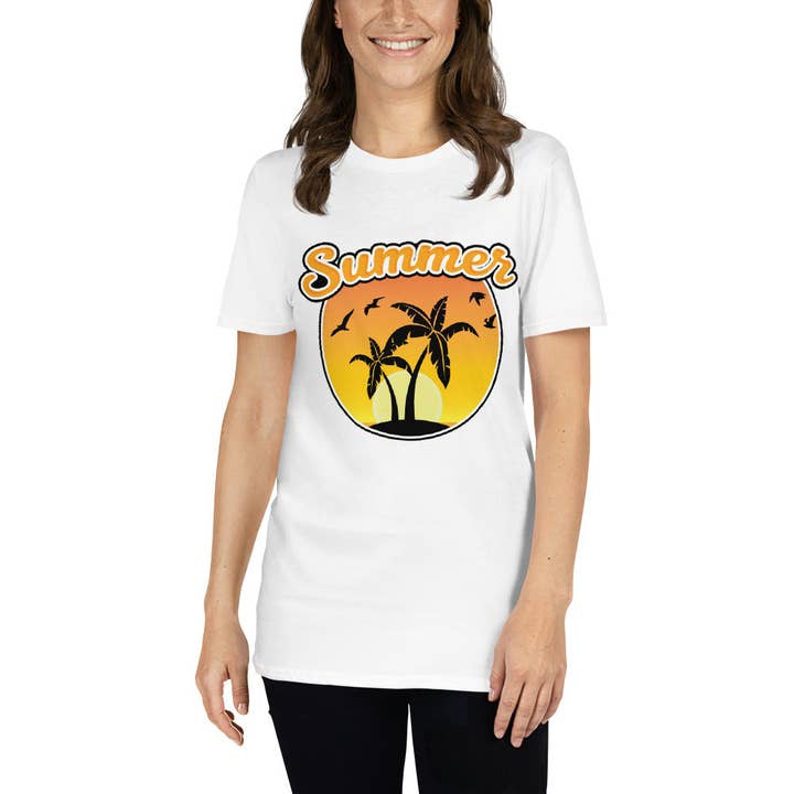 Summertime beach Unisex-T-Shirt für den Großhandel von Souverista