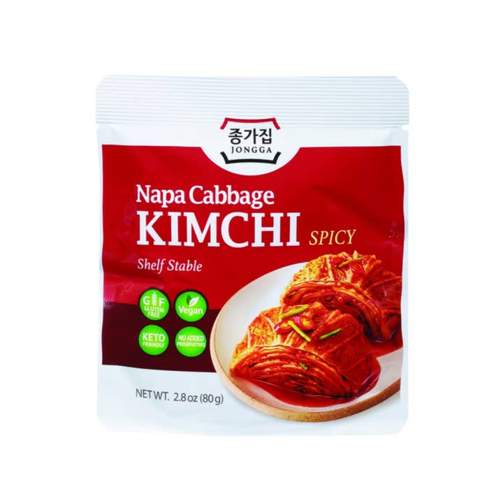 utoppa GmbH - Wholesale Pickled Vegetables - Jongga Spicy Kimchi Napa Cabbage Sliced 80 g