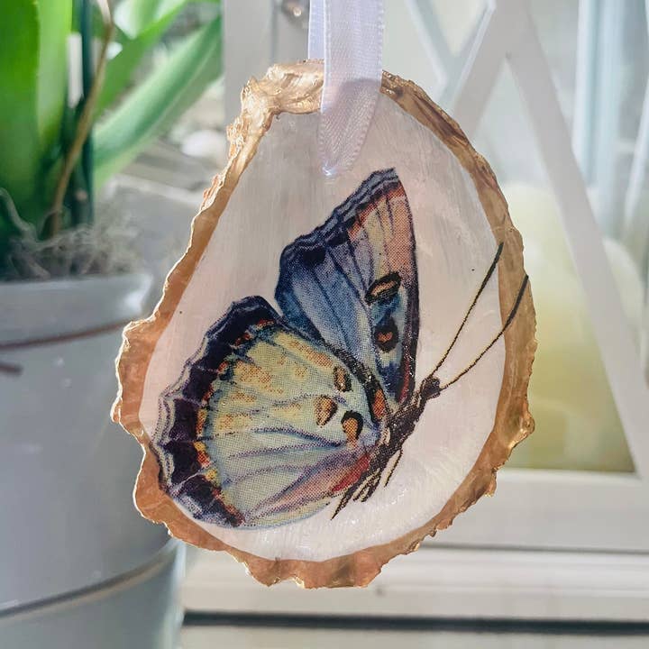 Shells by Shea - Vente Objets de décoration - Ornement en coquille d'huître, Ornement papillon0