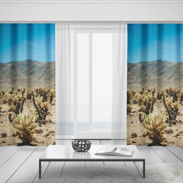Joshua Tree California Desert Window Gardiner, 50x84 rena eller mörkläggningsgardiner för wholesale av lostkatphoto