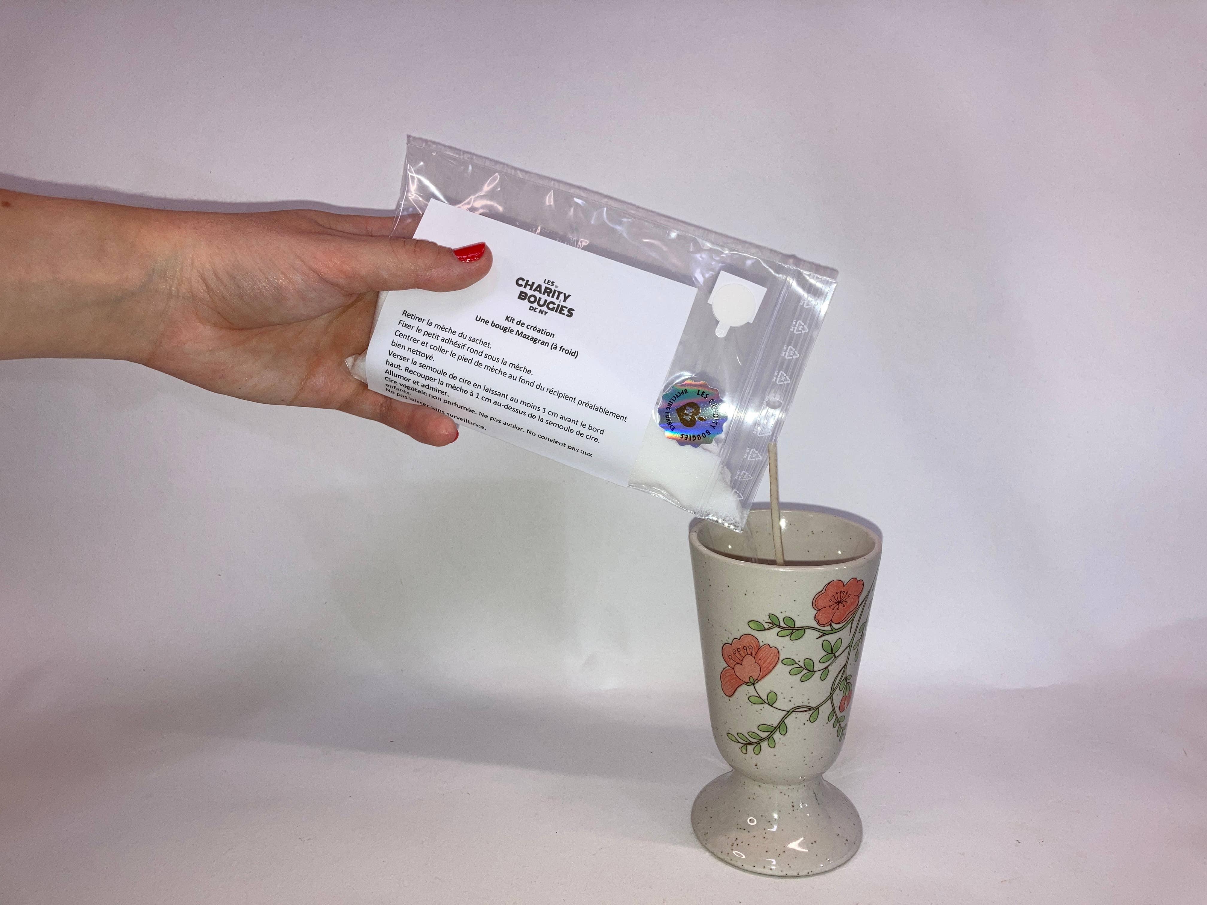 CHARITY BOUGIES DE NY - Wholesale DIY Craft Kit - Kit to create a candle in a vintage Mazagran3