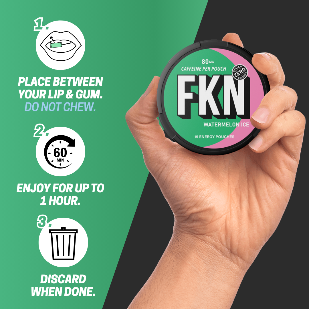 FKN Rich - Wholesale Powdered Health Drink - FKN Caffeine Pouches (Watermelon Ice) 80MG4