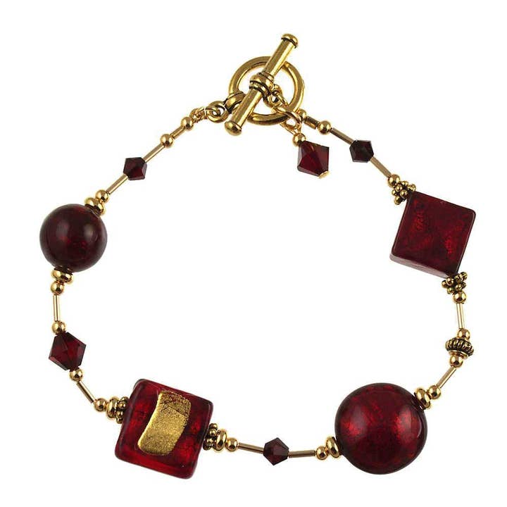 SB-220 Armband Röd Sammet för wholesale av Andrea Menghetti