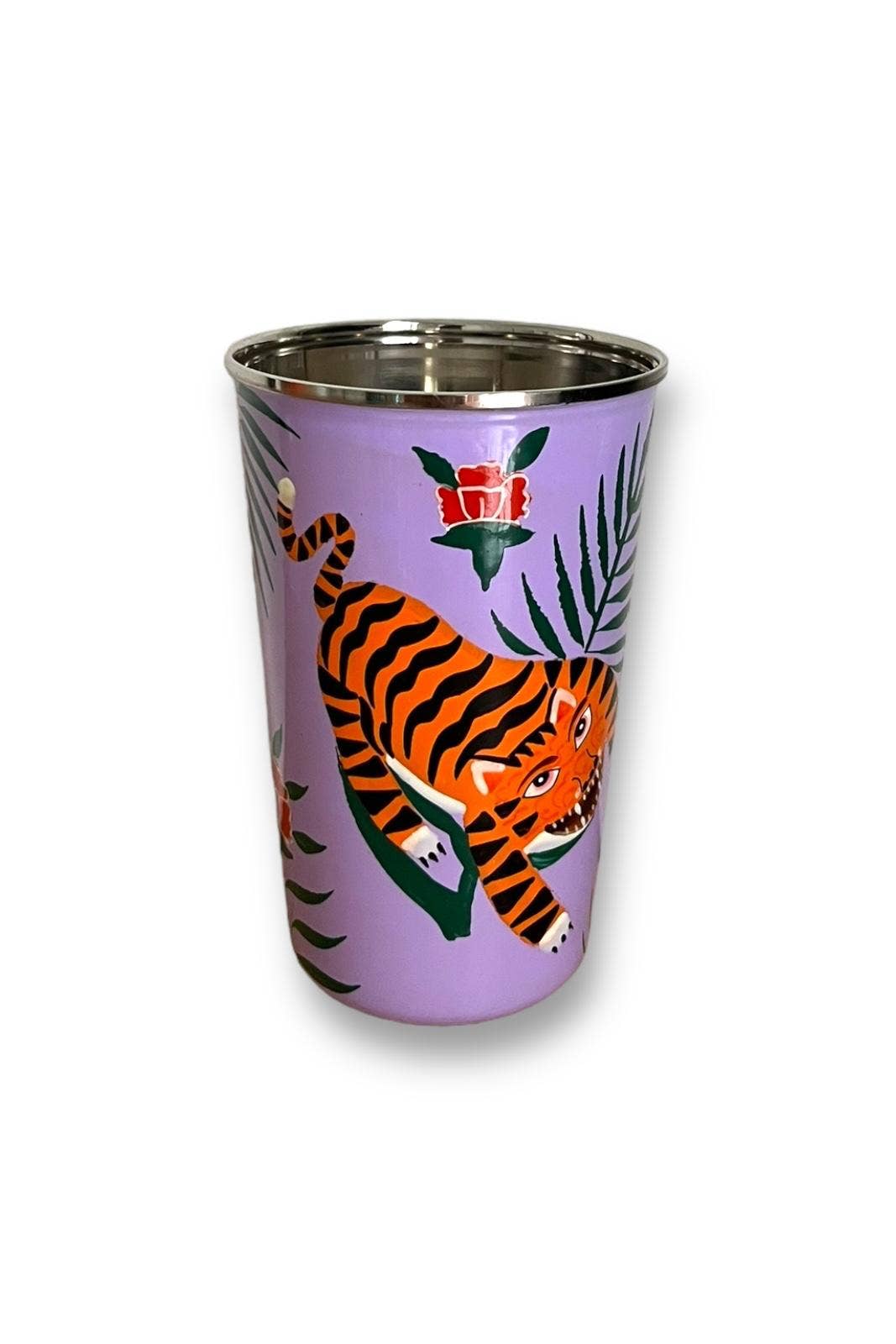 Curiosity Lab - Wholesale Drinking Glass/Cup - Hand-painted food-grade stainless steel tumbler Srinagar Grand22