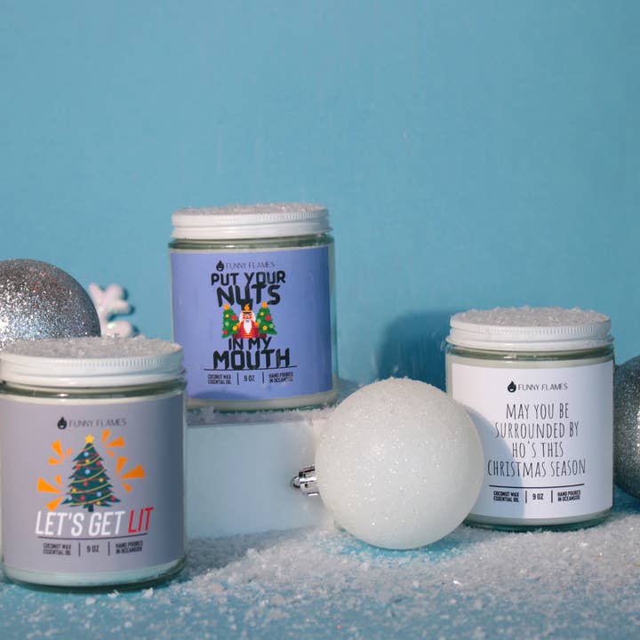 Funny Flames Candle Co - Les Creme - Wholesale Jar/Filled Candle - Holiday 2025 Best Sellers Collection 9oz Candles3