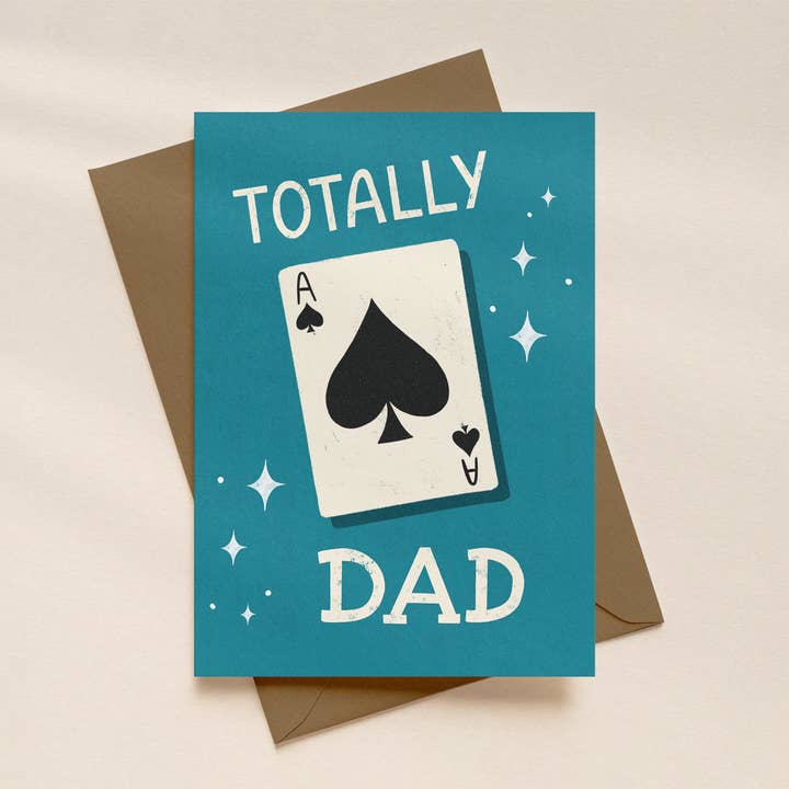 Totally Ace Dad Playing Card Father's Day Card for wholesale by Silky Rose Design