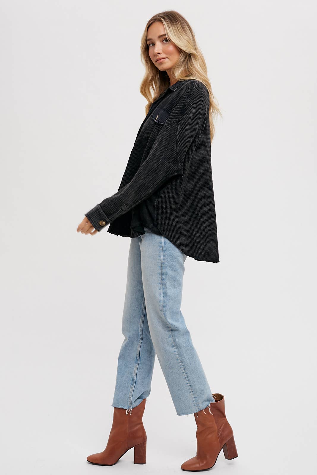 Bluivy – wholesale Jacket – Women's – SLOUCHY WAFFLE KNIT JACKET26