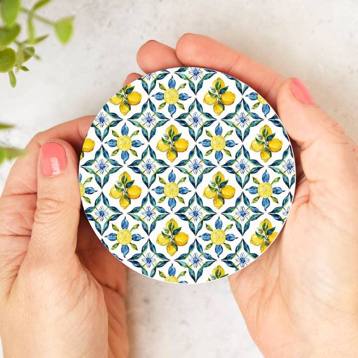 Gia Roma - Wholesale Decorative Tabletop Object - Blue Country Coaster Elegant Grandmillennial Blue Home Decor69